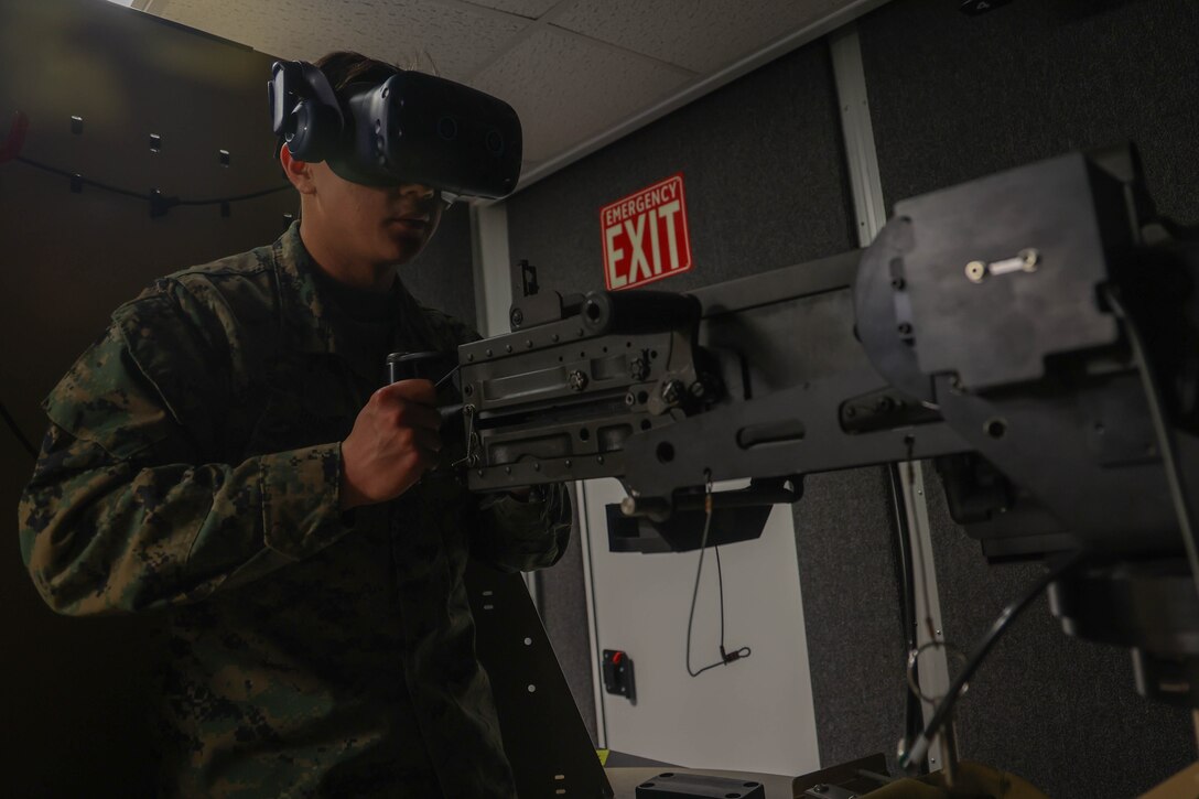 U.S. Marine Corps Lance Cpl. Carlosjack Brinson, a logistics specialist, with Combat Logistics Battalion 26, 22nd Marine Expeditionary Unit, conducts a convoy simulation during Marine Expeditionary Unit Exercise at Fort Stewart, Georgia on Jan. 9, 2025. MEUEX is the 22nd MEU's first large-scale exercise as a composited Marine Air-Ground Task Force, focusing on split operations with consolidated command and control to enhance readiness for its upcoming deployment. (U.S. Marine Corps photo by Cpl. Charis Chilton)