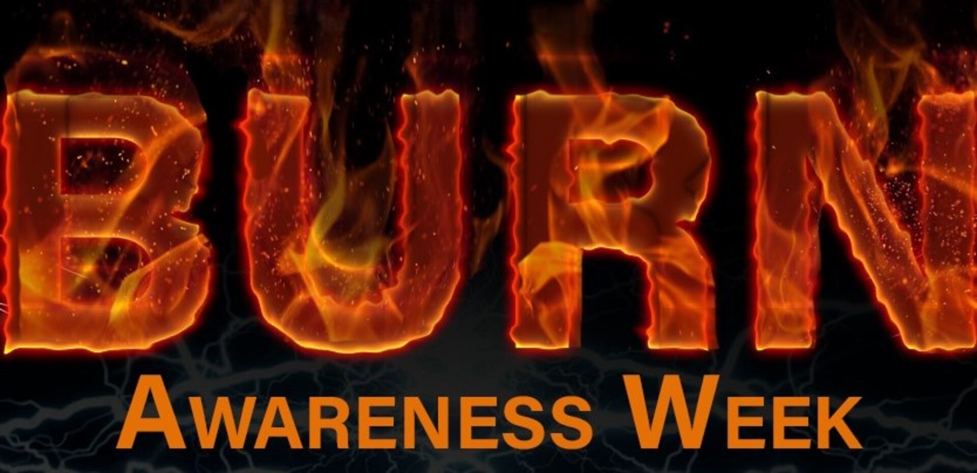 Bold letters spelling burn in a flame of orange and red.