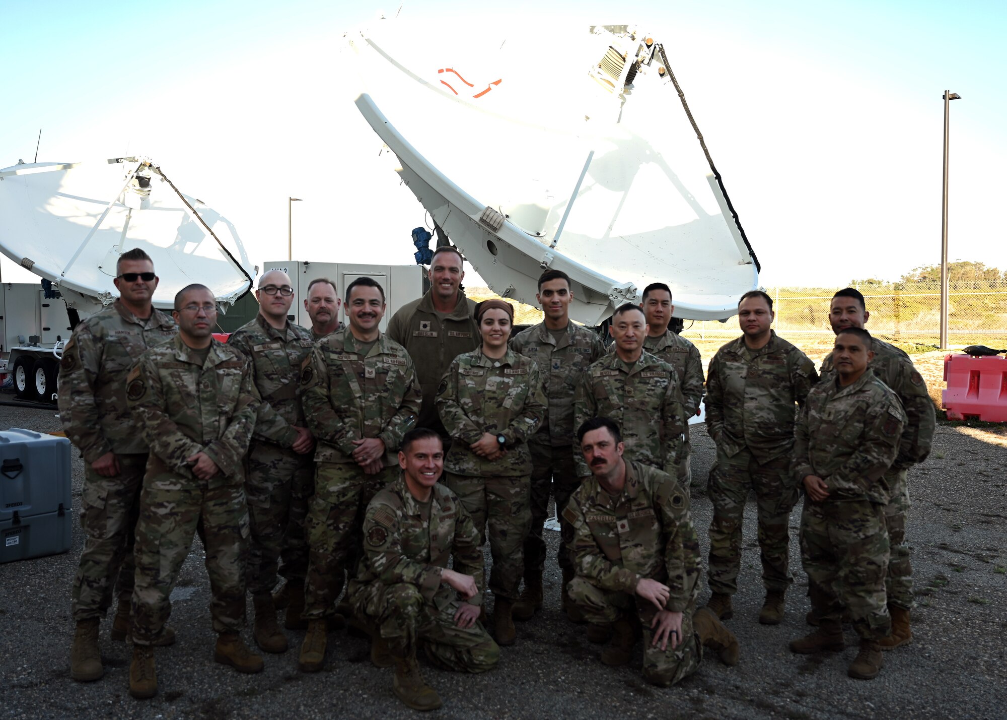 People pose for a group photo.