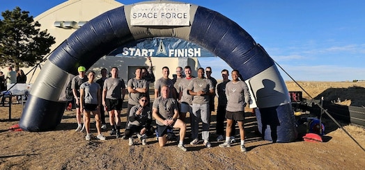  Members of the 8th Training Squadron pose for a photo following the Turkey Trot 5K run at Schriever Space Force Base, Colo., in November 2024. The 8 TS, part of Space Delta 8, secured the 2024 Schriever Commander’s Cup for excellence and participation in intramural sports and fitness activities for the year. (Courtesy photo)