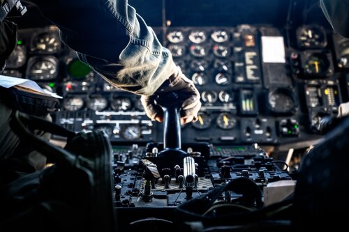U.S. Marine Corps Maj. Michaela Amore, Marine Heavy Helicopter Squadron 772 helicopter pilot, preps a CH-53E Super Stallion helicopter for takeoff at Joint Base McGuire-Dix-Lakehurst, N.J., Jan. 22, 2025. The helicopter was requested on behalf of the Pennsylvania Army National Guard to lift and relocate nine Stryker armored vehicles to the Fort Indiantown Gap training range. The lift was assisted by a team of U.S. Air Force Airmen assigned to the 621st Contingency Response Group who secured and released each Stryker to the helicopter. (U.S. Air Force photo by Senior Airman Matt Porter)