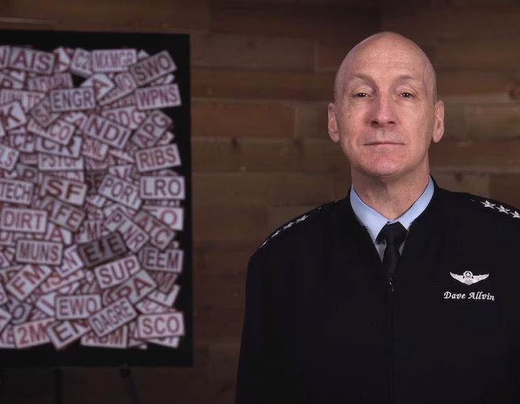 Air Force Chief of Staff Gen. David Allvin in a video still
