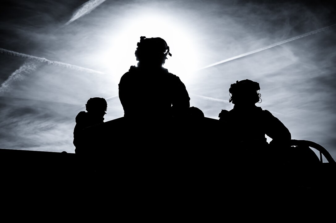 U.S. Air Force Airmen assigned to the 621st Contingency Response Group arrive at Fort Indiantown Gap, P.A., Jan. 22, 2025. The 621st CRG was requested on behalf of the Pennsylvania Army National Guard to help lift and relocate nine Stryker armored vehicles to the Fort Indiantown Gap training range. The lift was assisted by a team of U.S. Air Force Airmen assigned to the 621st CRG who secured and released each Stryker to the helicopter. (U.S. Air Force photo by Senior Airman Matt Porter)