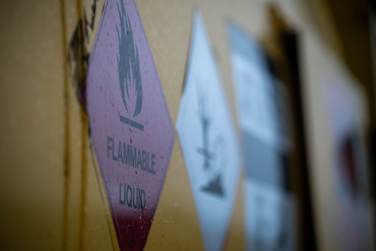 The side of a refueling truck