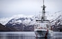 Coast Guard Cutter Alex Haley (WMEC 39) transits inbound Dutch Harbor while on patrol in the Gulf of Alaska. As the only major cutter homeported in Alaska, Alex Haley’s primary missions are search and rescue, international/domestic fisheries enforcement, and homeland defense. (U.S. Coast Guard Photo by Lt. j.g. John Walsh)