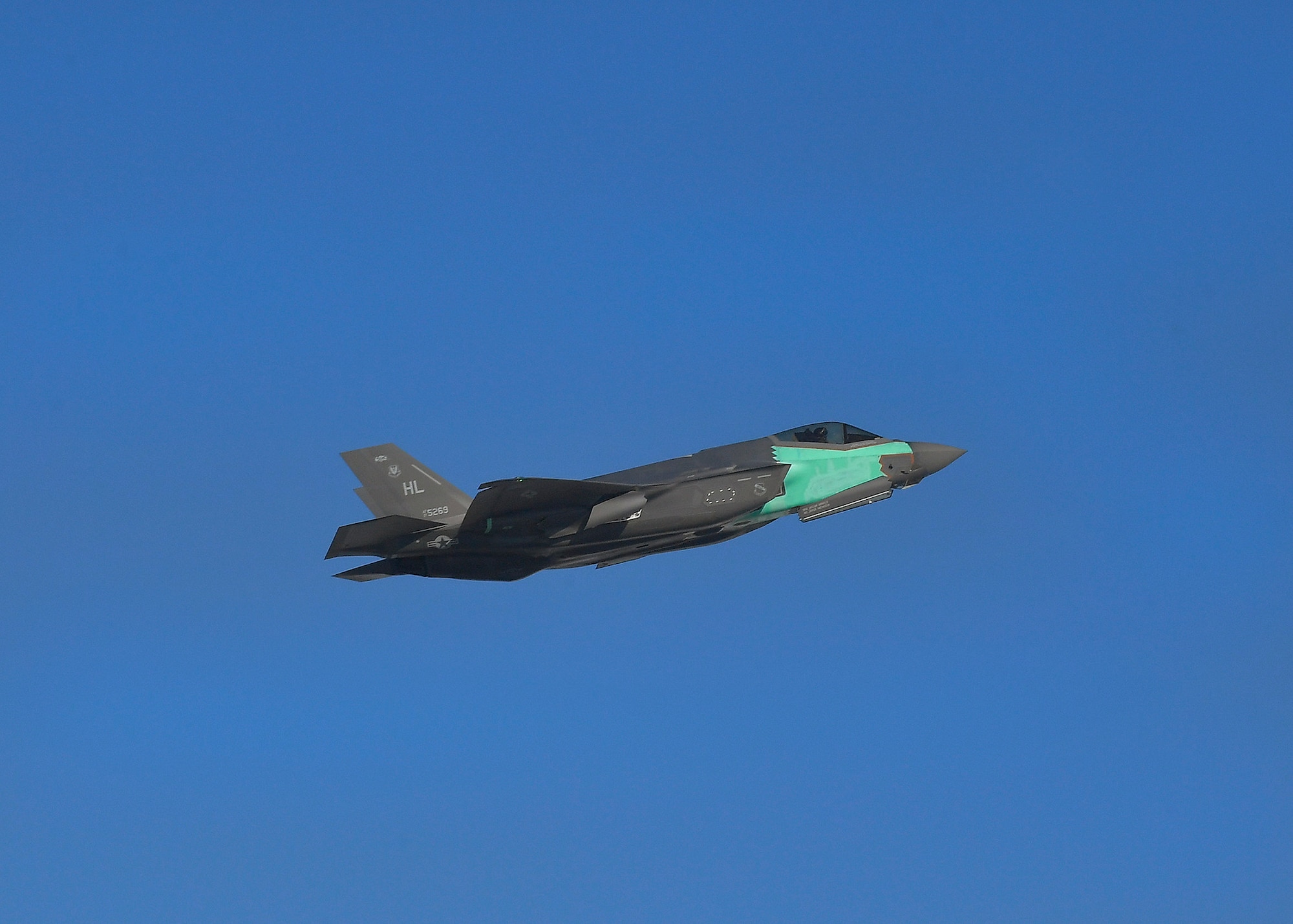 A photo of an F-35 at Hill Air Force Base.
