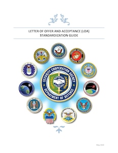 Front page of the document with the seal of DSCA surrounded by component seals