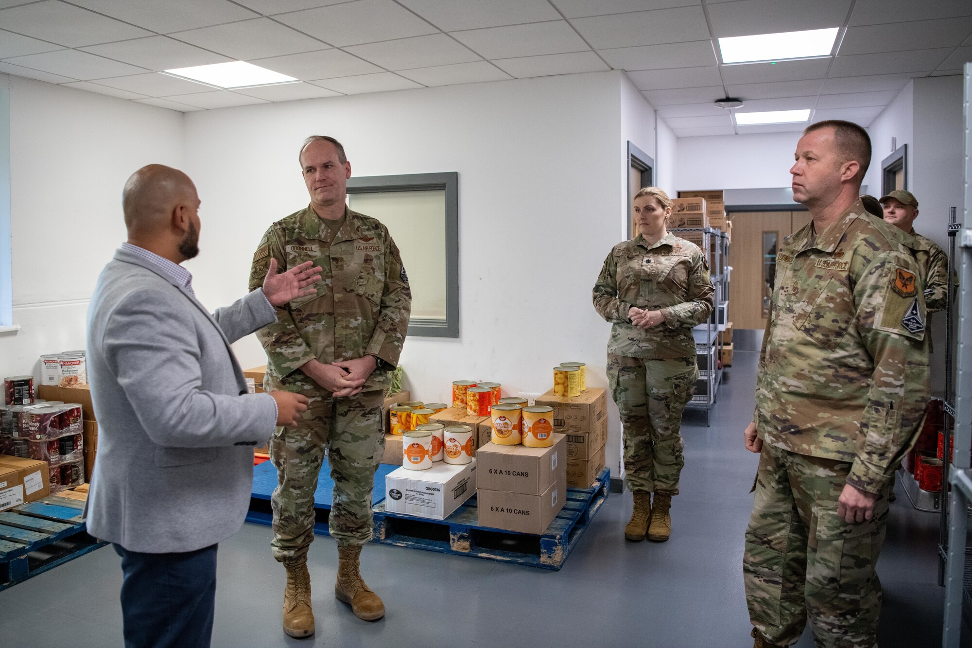 Leaders receive a tour