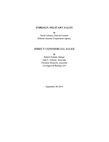 cover of the report of direct commercial sales vs foreign military sales