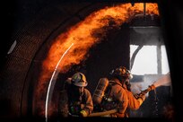 firefighters conducting training