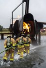 firefighters conducting training