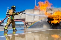 firefighters conducting training