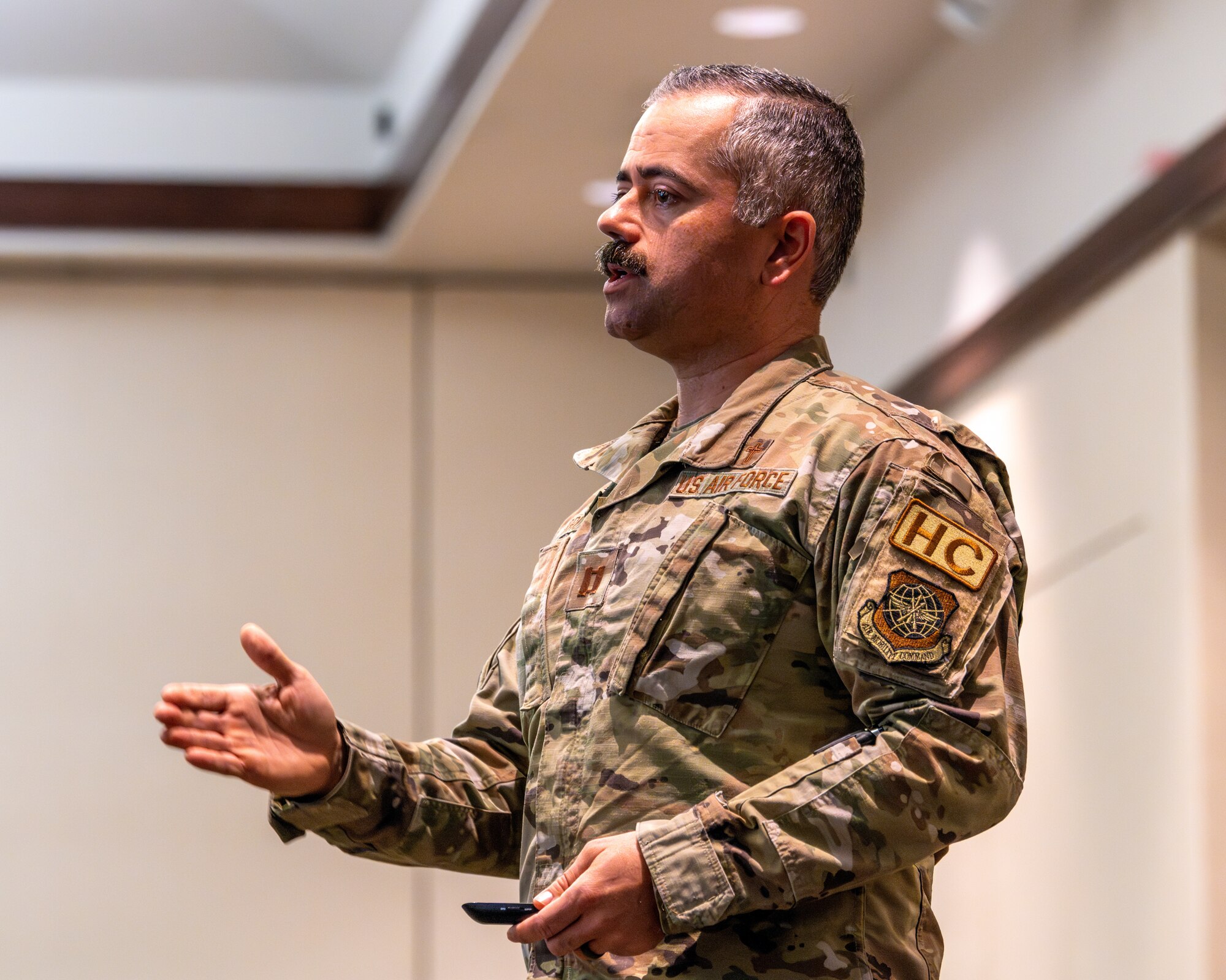 Chaplain speaks to audience