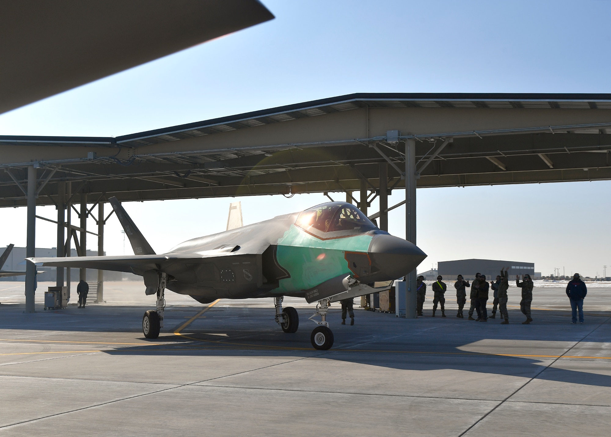A photo of an F-35 at Hill Air Force Base.
