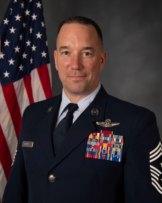 Chief Master Sergeant Christopher S. Ottenwess, Command Chief Master Sergeant for the 6th Air Refueling Wing, MacDill Air Force Base, Florida. (U.S. Air Force photo)