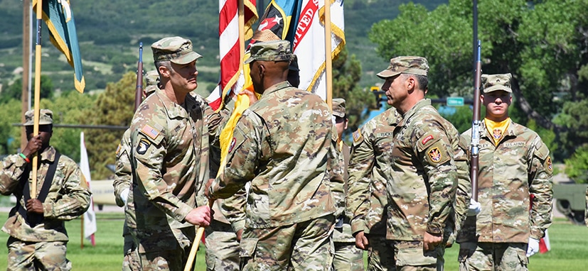 Familiar face returns to 1st Space Brigade as new leadership takes command