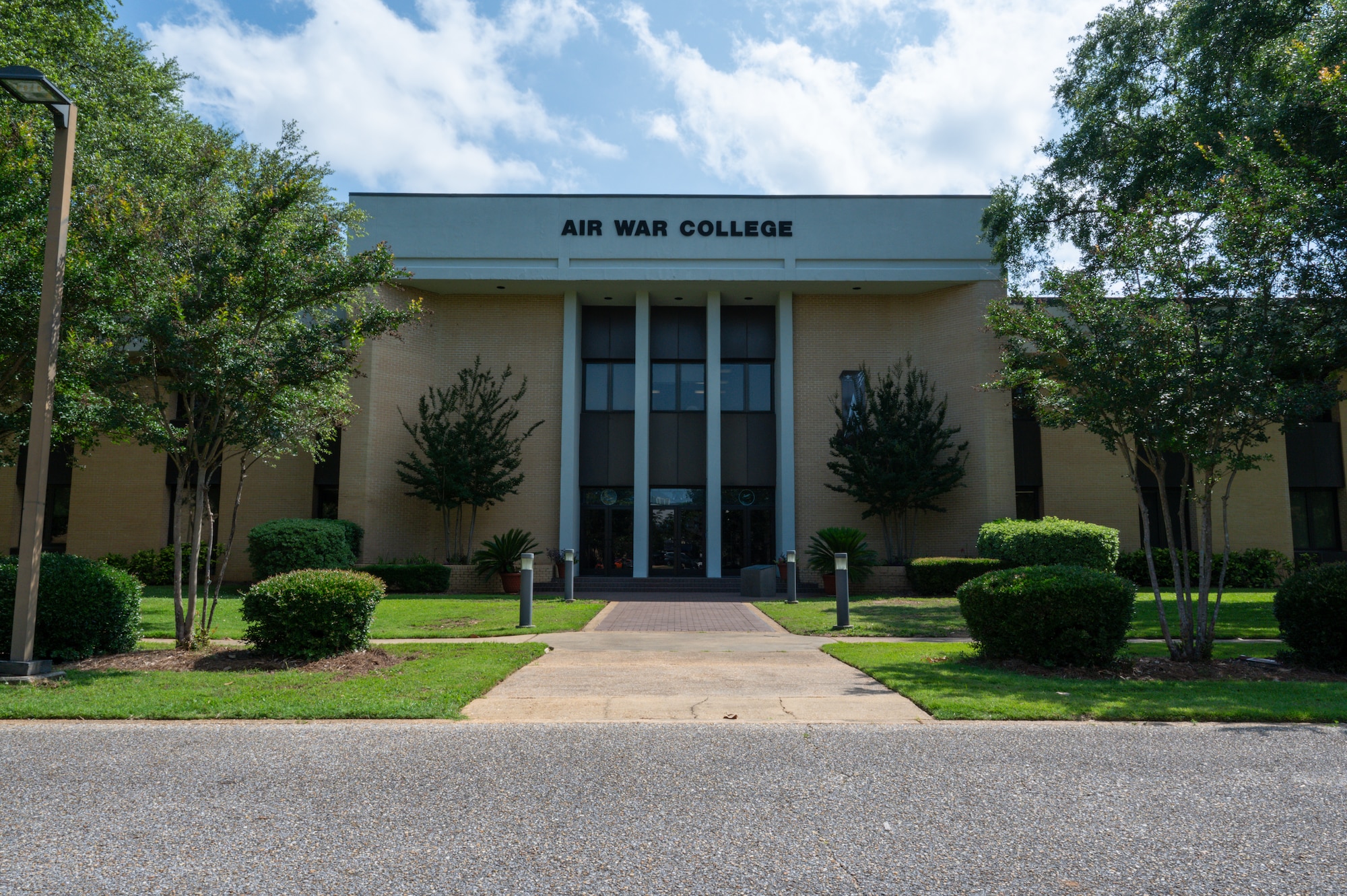 Photo of the Air War College at Maxwell AFB.