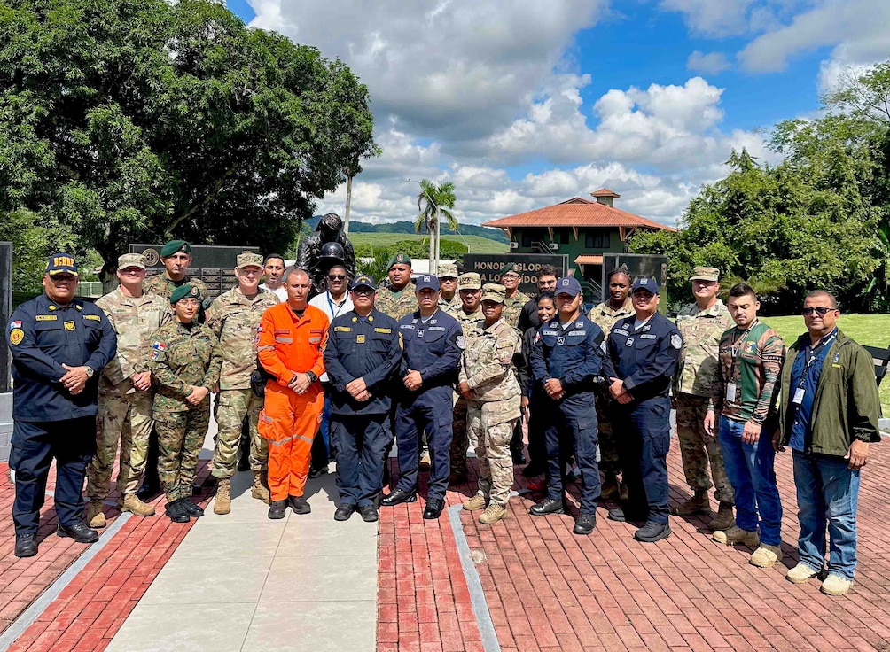 U.S. Soldiers assigned to the Missouri Army National Guard participate in a subject matter expert exchange with Panamanian Public Forces in Panama City, Panama, June 24, 2025. The visit was part of the Missouri National Guard’s State Partnership Program and aimed to exchange and learn internal processes and standard operating procedures related to logistics and sustainment operations between both countries. (U.S. Air National Guard photo by Capt. Joshua Taylor)