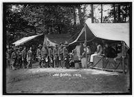 Pennsylvania National Guard Soldiers train at the Pennsylvania State Military Reservation at Mount Gretna in southern Lebanon County in 1912. (Library of Congress photo)