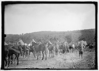 Pennsylvania National Guard Soldiers train at the Pennsylvania State Military Reservation at Mount Gretna in southern Lebanon County in 1913. (Library of Congress photo)