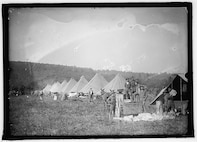 Pennsylvania National Guard Soldiers train at the Pennsylvania State Military Reservation at Mount Gretna in southern Lebanon County in 1913. (Library of Congress photo)