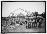 Pennsylvania National Guard Soldiers train at the Pennsylvania State Military Reservation at Mount Gretna in southern Lebanon County in 1913. (Library of Congress photo)