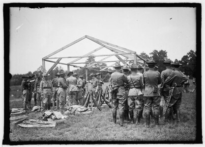Pennsylvania National Guard Soldiers train at the Pennsylvania State Military Reservation at Mount Gretna in southern Lebanon County in 1913. (Library of Congress photo)