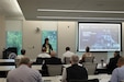 Deputy JPEO-CBRND, Nicole Kilgore, welcomes participants to the Radiological and Nuclear Defense Summer Workshop on June 16, 2025, at the Edgewood Area of Aberdeen Proving Ground, Maryland.
