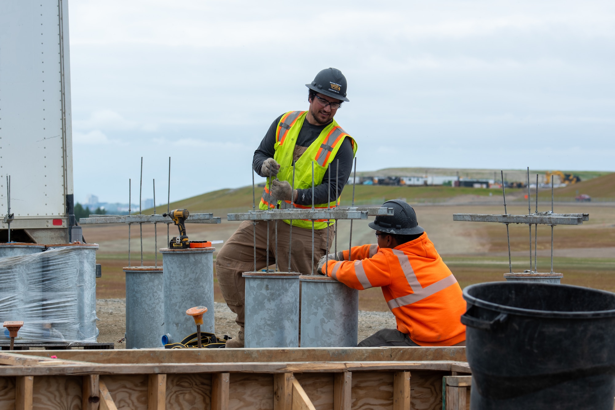 The Kiewit Construction Team continues to work on the expansion of the flight-line on Joint Base Elmendorf-Richardson, Alaska, June 30. This project began in the fall of 2022 and the team continues to make great efforts to complete it. One of two on Elmendorf Field, Runway 16/34 will be extended 2,900 feet to make the length of the runway 10,000 feet and the southern threshold of the runway will shift 400 feet to the north to meet airfield design requirements. The project will also extend the two parallel taxiways; add an arm-disarm pad; upgrade the airfield lighting and the instrument landing system; re-route Airlifter Drive around the north end of the extension; relocate airfield perimeter fencing and reconfigure utility services in the area. Upon completion of the runway extension, JBER will be capable of accommodating any airframe in the Department of Defense, regardless of the weather.