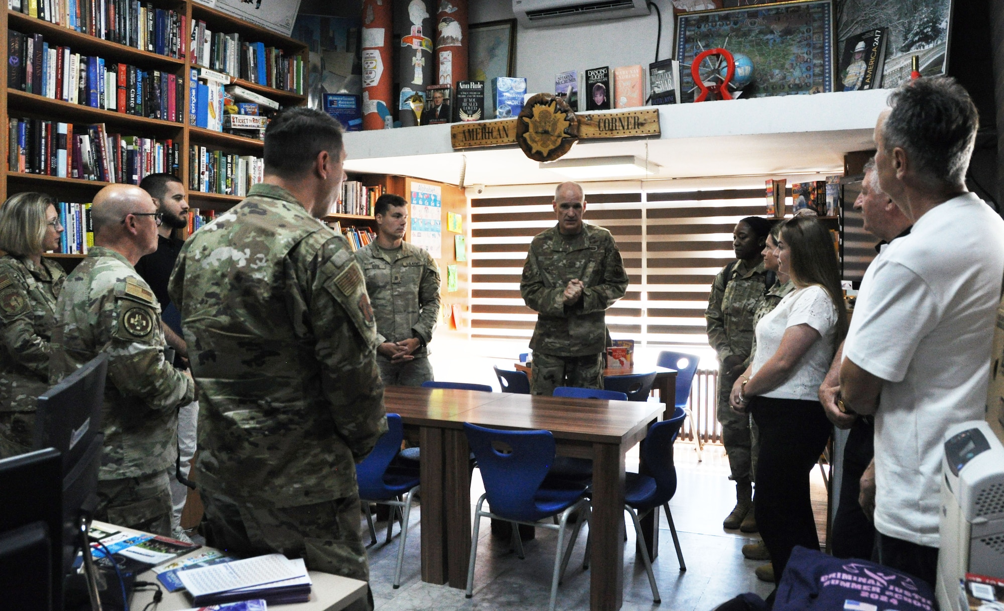 Several people in a classroom