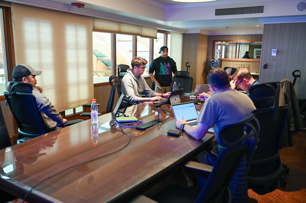 Mission planners from several of the airlift wings supporting Exercise Southern Star '25 hold a meeting near Santiago, Chile June 2, 2025.