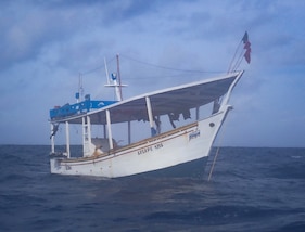 A suspected drug smuggling vessel is apprehended