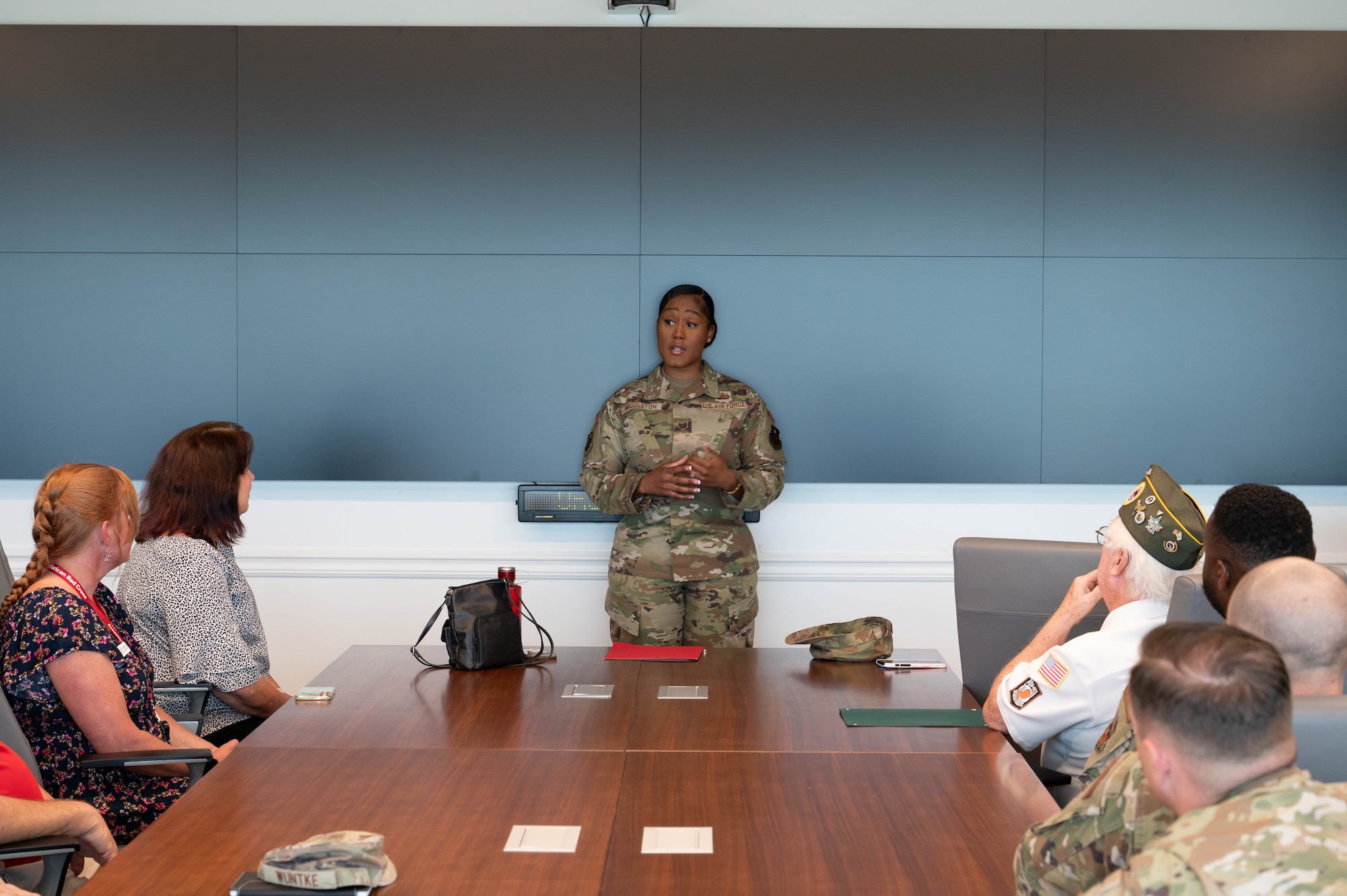 Tech Sgt. Keosha Middleton, 325th Force Support Squadron services specialist, was recently awarded the American Red Cross Lifesaving Award on June 11, 2025, at Tyndall Air Force Base for saving a life while stationed at Yokota Air Base, Japan.  The award recognizes a lifesaving act performed by an individual who utilized skills learned through Red Cross health and safety training.