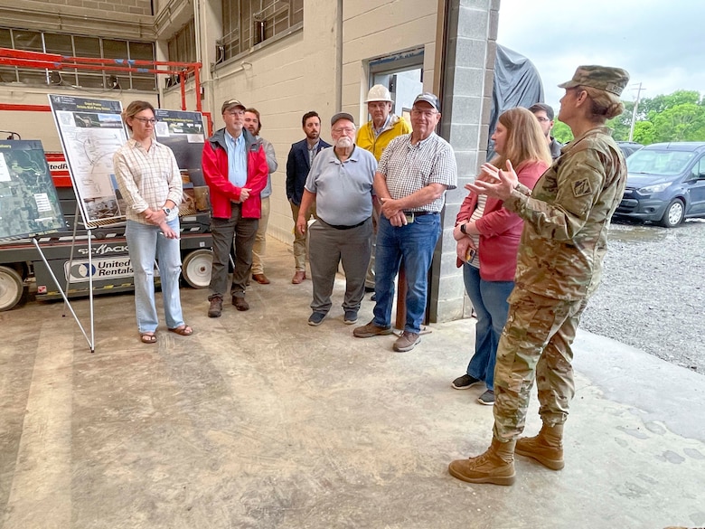 Mississippi Valley Division Commander Maj. Gen. Kimberly Peeples toured the Grand Prairie Pumping Station Project, May 2, along with Memphis District Commander Col. Brian Sawser, Deputy District Engineer for Programs and Project Management Donny Davidson, Project Manager Billy Grantham, contractor C.J. Mahan Construction Company, and project partner White River Irrigation District. Representatives from U.S. Sen. Tom Cotton's office, U.S. Sen. John Boozman, and U.S. Rep. Rick Crawford, also toured the project area.