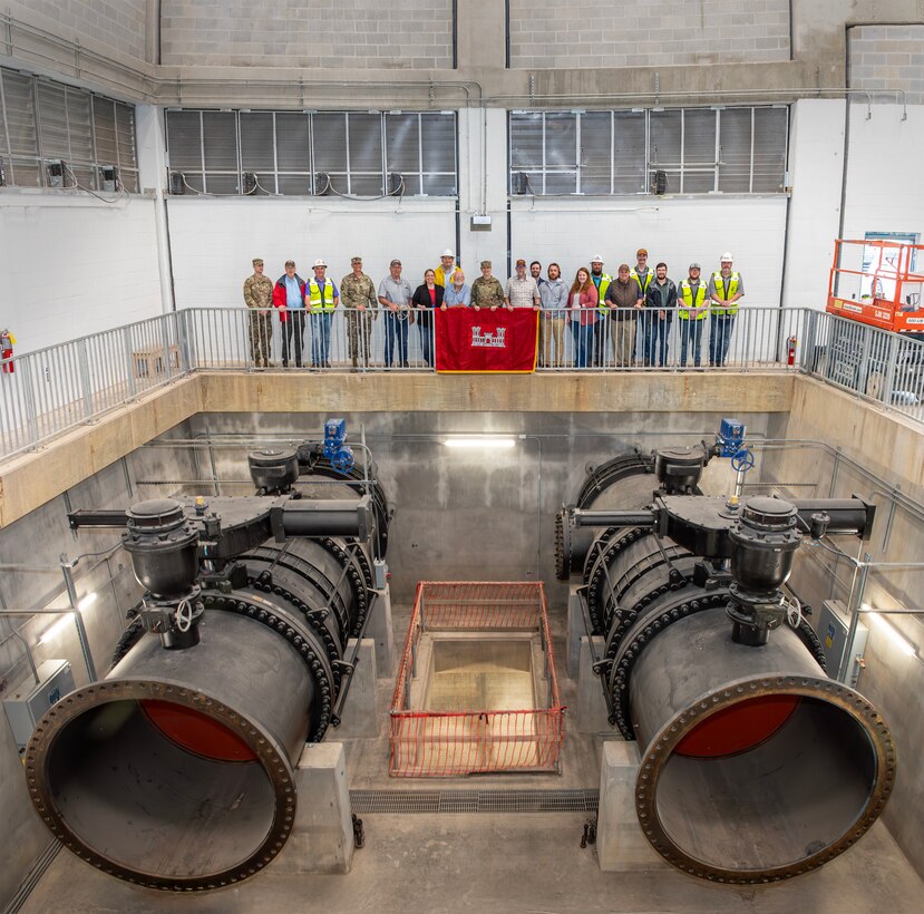 Mississippi Valley Division Commander Maj. Gen. Kimberly Peeples toured the Grand Prairie Pumping Station Project, May 2, along with Memphis District Commander Col. Brian Sawser, Deputy District Engineer for Programs and Project Management Donny Davidson, Project Manager Billy Grantham, contractor C.J. Mahan Construction Company, and project partner White River Irrigation District. Representatives from U.S. Sen. Tom Cotton's office, U.S. Sen. John Boozman, and U.S. Rep. Rick Crawford, also toured the project area.