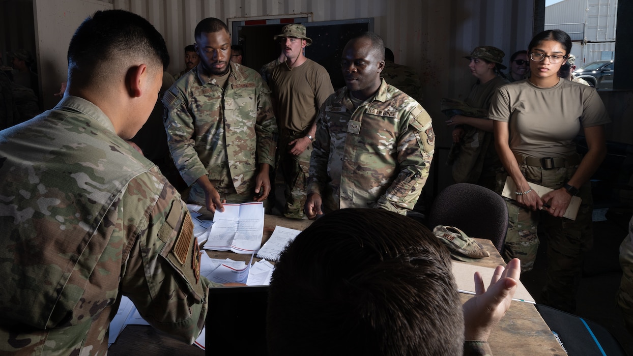 U.S. Airmen assigned to the 60th Contracting Squadron (CONS) and the 9th CONS came together for a bilateral contracting exercise at Travis Air Force Base, California, on June 27, 2025.
