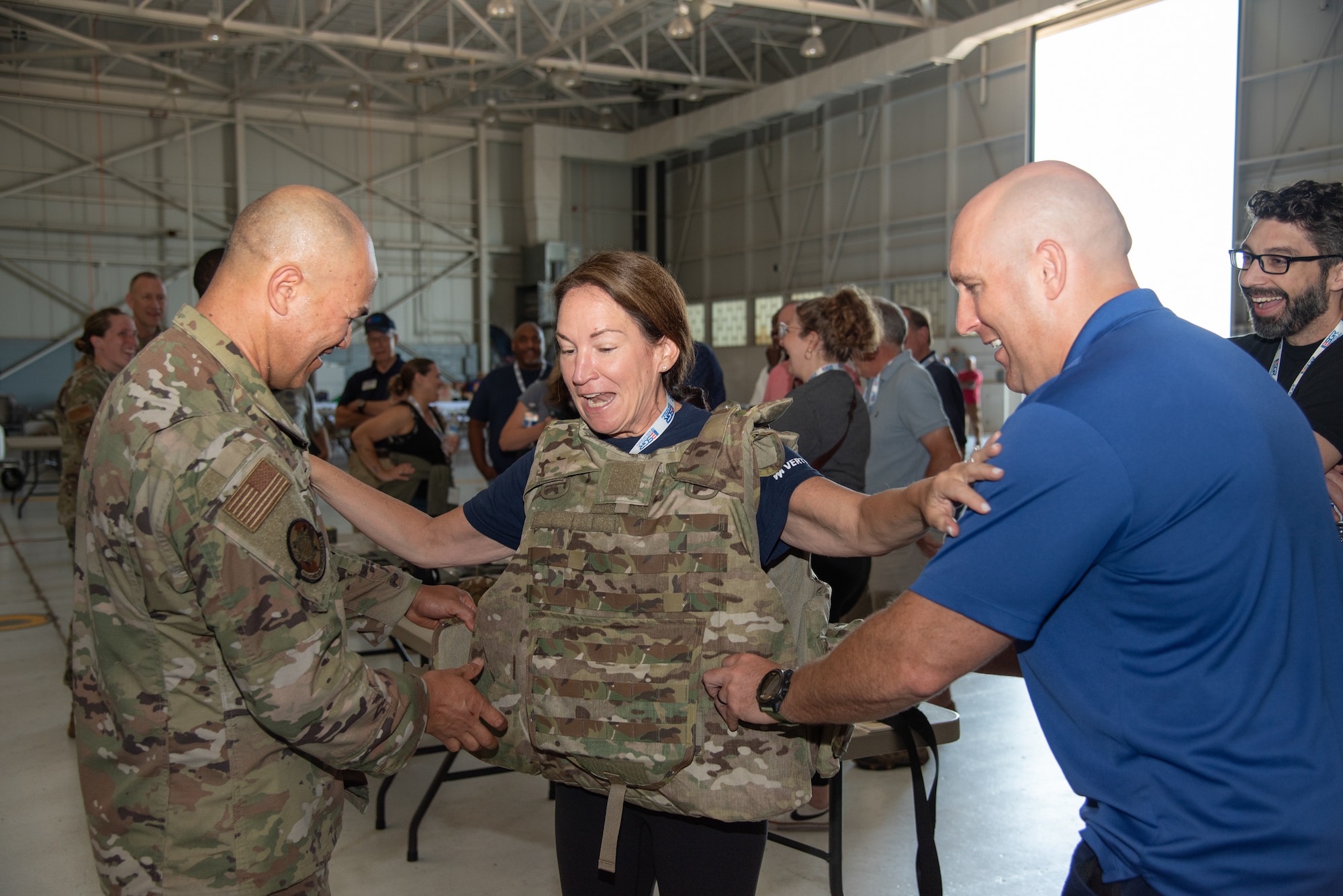 111th Attack Wing members give their employers a first hand look at their unique job roles as part of the ESGR Bosslift event at Biddle Air National Guard Base in Horsham, Pa., June 25, 2025. The Employer Support of the Guard and Reserve (ESGR) Bosslift gave civilian employers a firsthand look at their employees’ military duties and the capabilities of the 111th Attack Wing and the Pennsylvania Air National Guard. (U.S. Air National Guard photo by Tech. Sgt. Timi Jones)