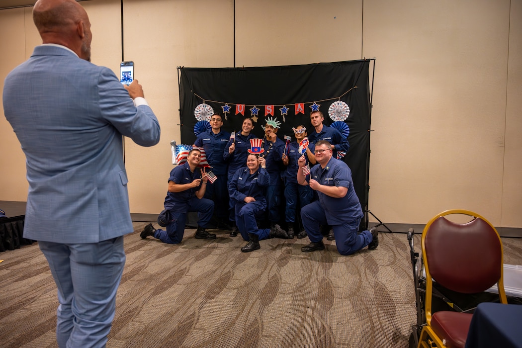 People pose for picture
