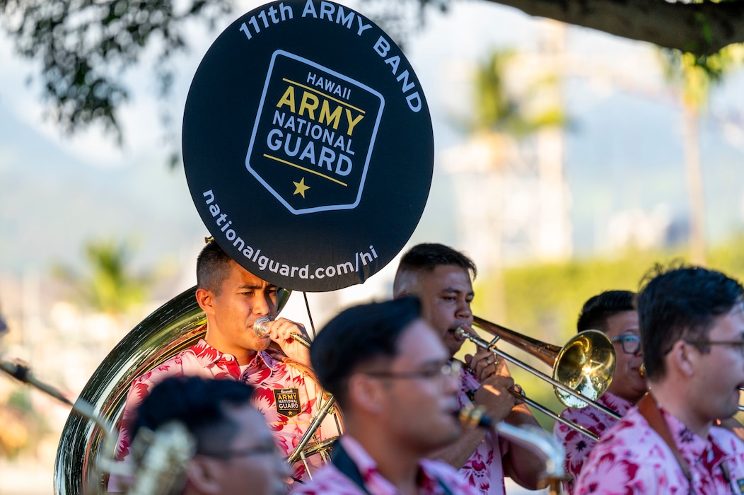 Hawaii National Guard 111th Army Band performs at the 2025 U.S. Indo-Pacific Command summer engagement in honor of Hawaii community partners in Pearl Harbor, July 2.