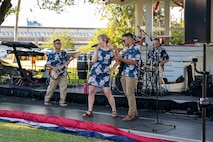 U.S. Pacific Air Force Band performs at the 2025 U.S. Indo-Pacific Command summer engagement in honor of Hawaii community partners in Pearl Harbor, July 2.