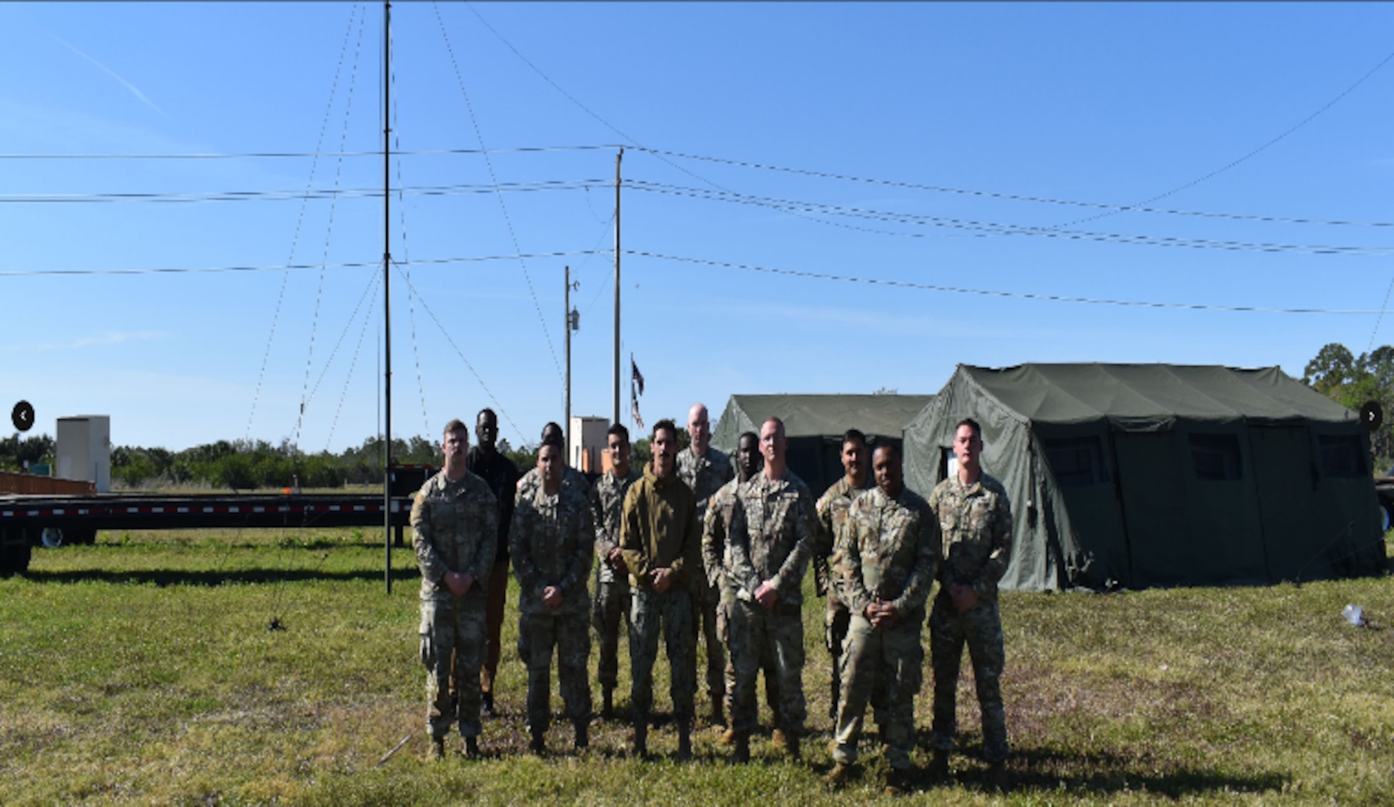 Joint communications systems technicians assigned to the 2nd Joint Communications Squadron Element, pose for a photo following the annual U.S. Army Network Enterprise Technology Command, open-source software defined radio High Frequency Radio Competition, from March 20-22, 2025, at MacDill Air Force Base, Florida. NETCOM QPRX HF 2025 competition is a low power (20 Watts) competition sticking to a contest-based format with points awarded for achieving various criteria. JCSE provides quick response deployable teams, specializing in communication to support various missions. (U.S. Army photo)