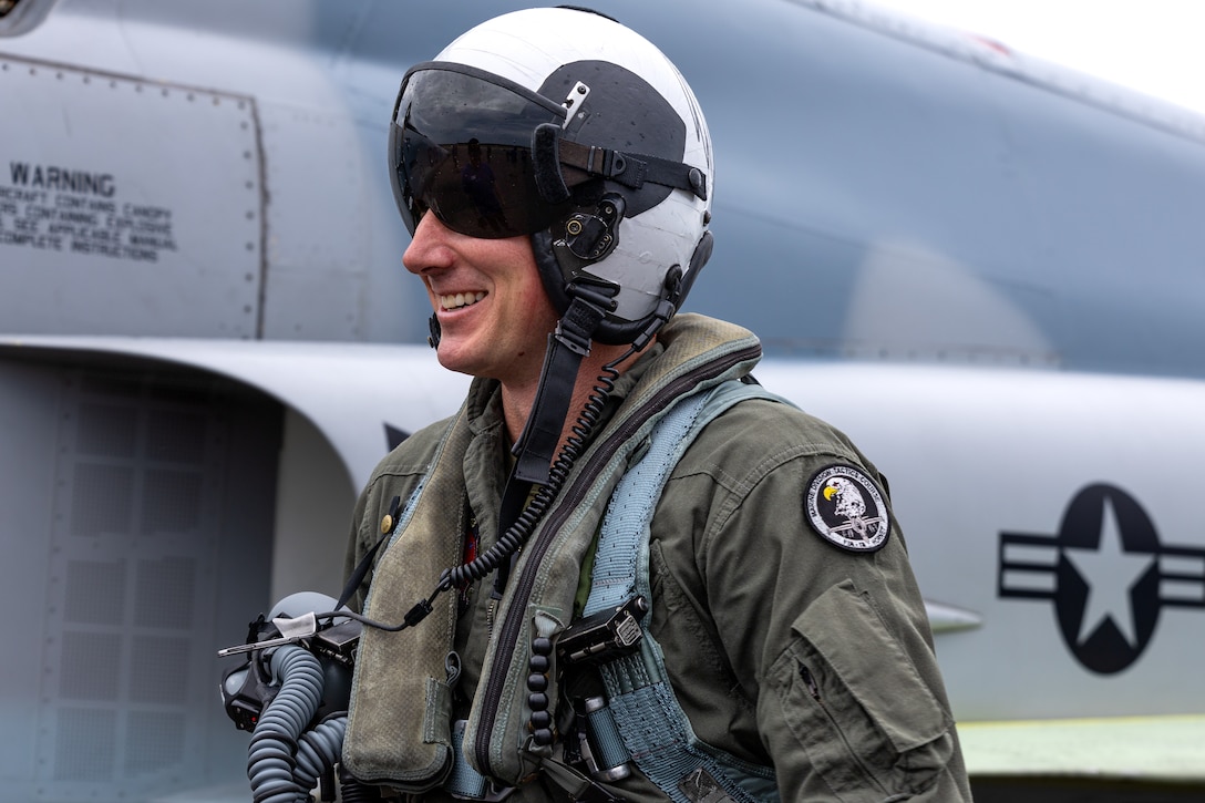 In Flight and Fuel: Marine Pilots fly an F-5 in Joint Base Cape Cod