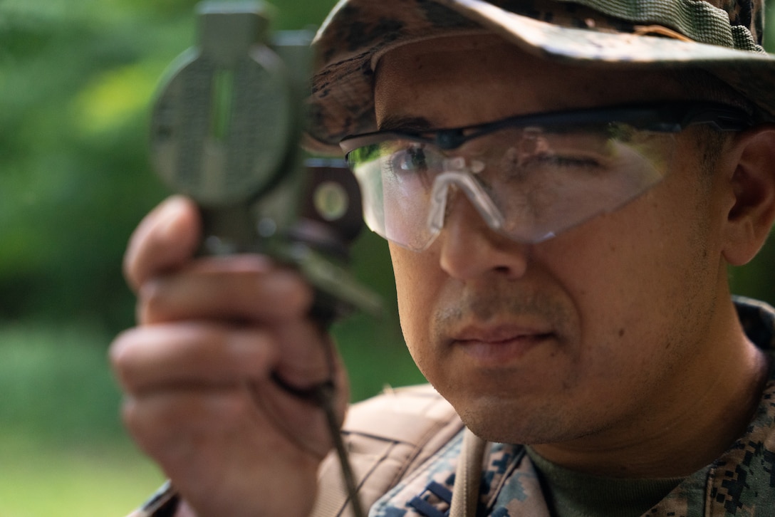 U.S. Marines participate in a land navigation course during Atlantic Alliance 25