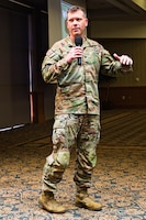 The 1st Infantry Division Victory Reception Company holds their weekly patching ceremony on June 04, 2025, at Fort Riley, Kansas. Victory Reception Company Patching Ceremony welcomes new 1st Inf. Div. Soldiers to Fort Riley and officially brings them in as a part of the 1st Inf. Div. family. (U.S. Army Photo by Pfc. Rayvon Solla)