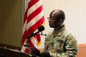 The 1st Infantry Division Victory Reception Company holds their weekly patching ceremony on June 04, 2025, at Fort Riley, Kansas. Victory Reception Company Patching Ceremony welcomes new 1st Inf. Div. Soldiers to Fort Riley and officially brings them in as a part of the 1st Inf. Div. family. (U.S. Army Photo by Pfc. Rayvon Solla)
