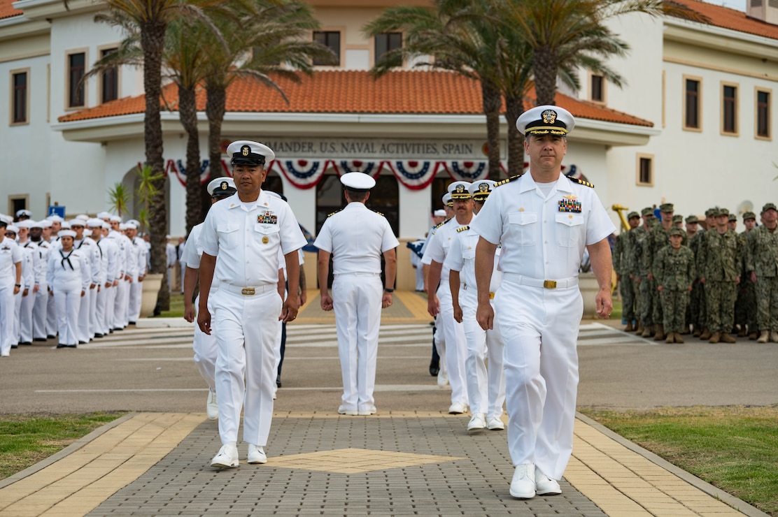 Naval Station (NAVSTA) Rota, Spain's annual flag raising ceremony, July 3, 2025.