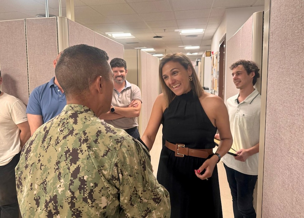 250602-N-FT324-8713. ROTA, SPAIN (June 2, 2025). Ms. Susette Gomez Medina, Information System Security Officer, was recognized by U.S. Naval Hospital Rota, Commanding Officer Captain Michael G. Mercado, for earning the highest cybersecurity compliance rating, Maturity Level 4. This recognition highlights the Information Management Department (IMD) team's dedication and expertise in safeguarding the hospital’s digital infrastructure and ensuring mission readiness. (U.S. Navy Photo Released by Lt. Cmdr. Alicia Sacks)