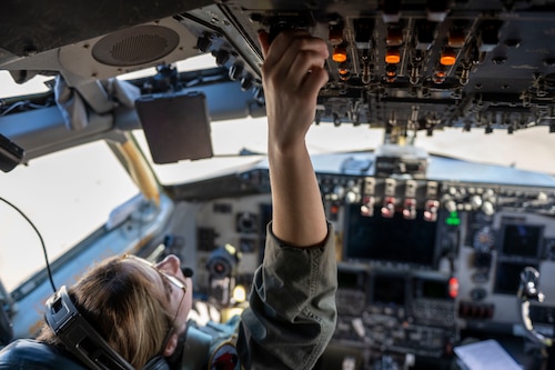 A pilot preforms pre-flight checks