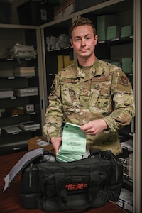 U.S. Air Force Staff Sgt. Xavier Blurton, 445th Operations Support Squadron combat crew communications, is the 445th Airlift Wing July 2025 Spotlight Performer. (U.S. Air Force photo by Patrick OReilly)