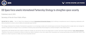 US Space Force unveils International Partnership Strategy to strengthen space security graphic.